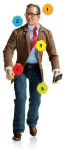 Abstract figure with graduation cap symbolizing education and achievement.