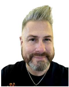 Bearded man with short haircut