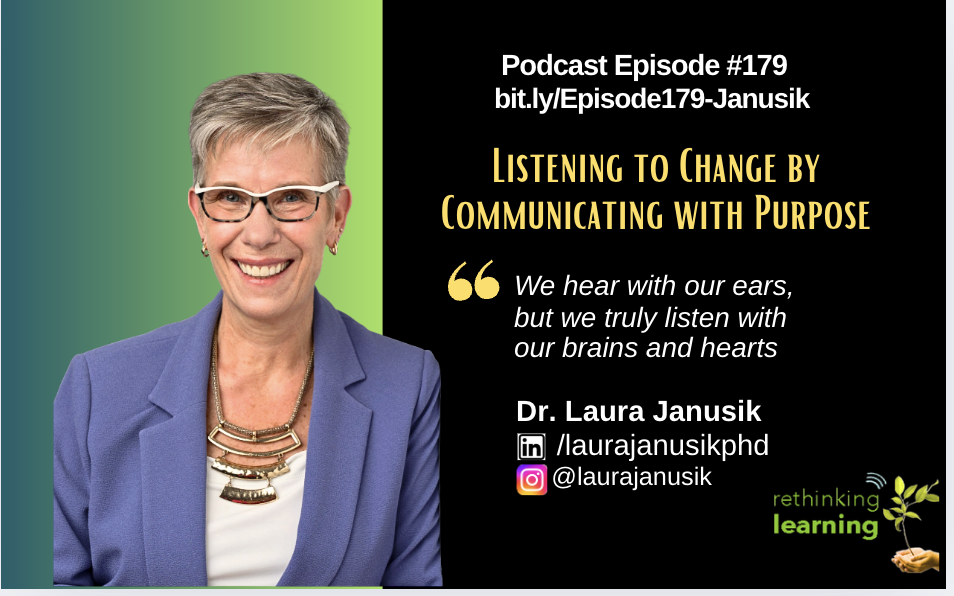 Listening to Change by Communicating with Purpose with Dr. Laura Janusik (EP179)