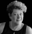 Black and white portrait of a woman