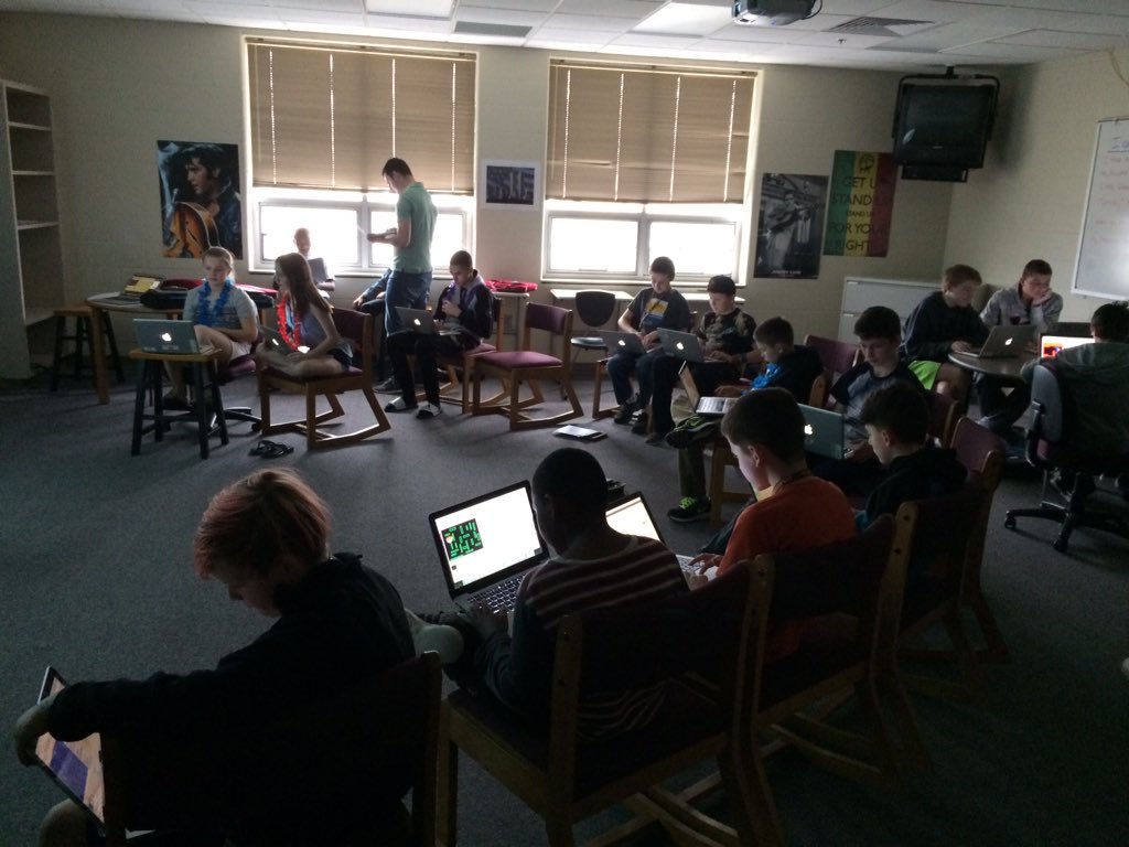 Coding Session at Harrisburg MS, SD