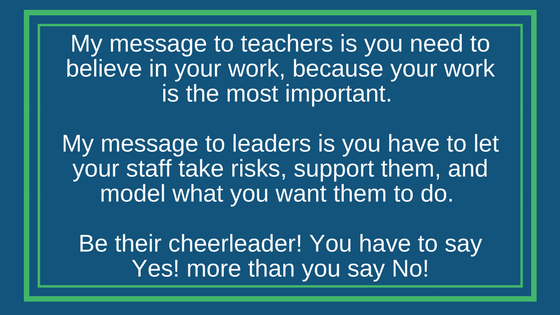 Eric's message to teachers and leaders