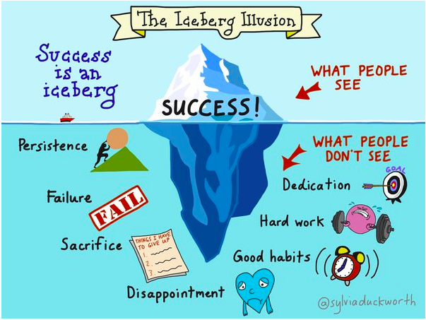 The Iceberg Illusion by Sylvia Duckworth