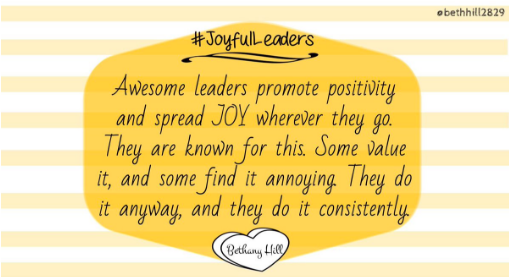 Quote about JoyfulLeaders - Bethany Hill