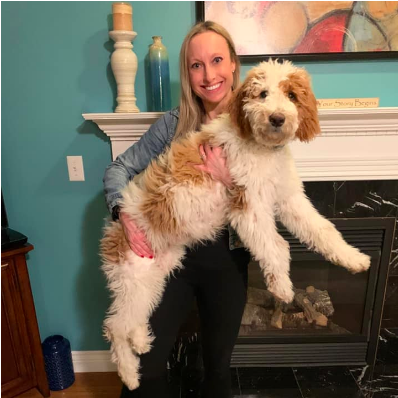 Elisabeth Bostwick with her dog, Chloe