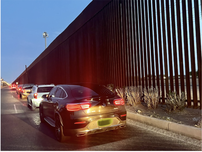 People line up for hours to cross the border daily