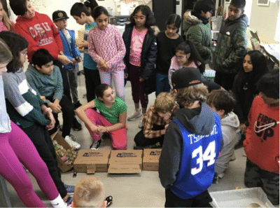 Kids doing projects in Jason Blair's class