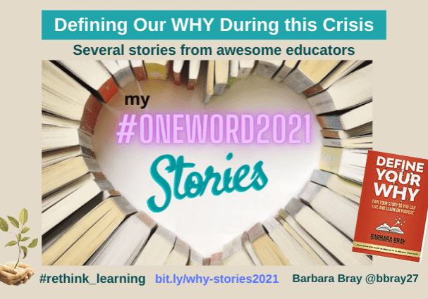 Books arranged in heart around #ONEWORD2021