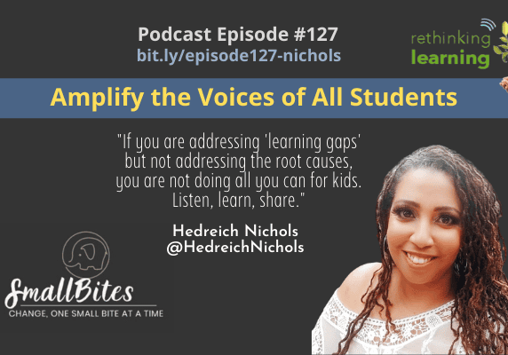 Podcast banner: Amplify voices of all students