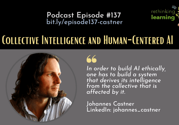 Podcast graphic: collective intelligence and human-centered AI