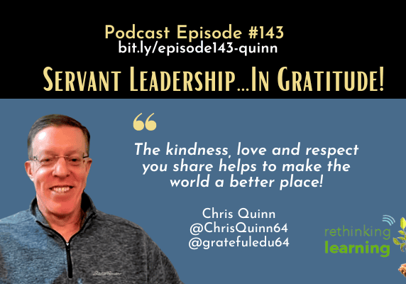 Podcast cover: servant leadership gratitude quote