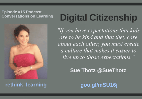 Podcast promotional graphic about digital citizenship