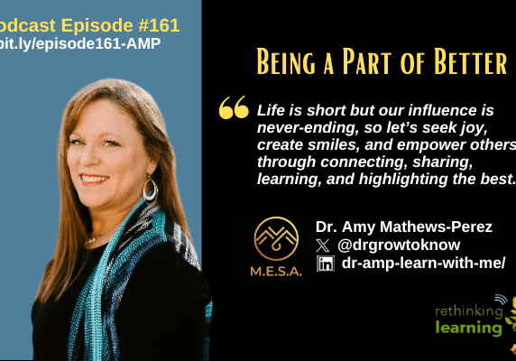 Podcast banner: smiling woman and inspirational quote