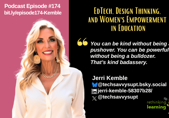 Podcast cover: smiling woman with empowering quote