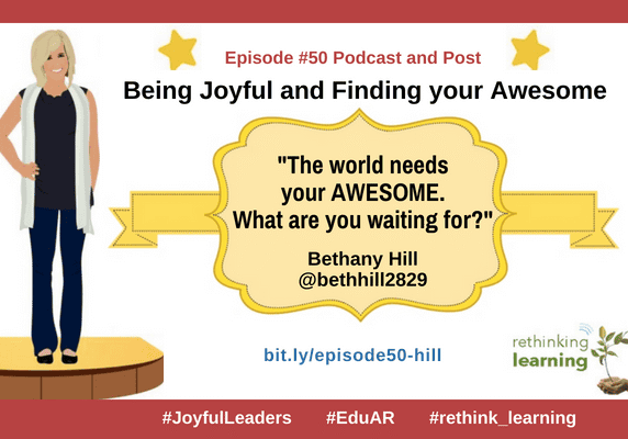Illustrated podcast graphic with joyful leadership quote