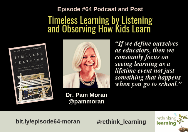 Podcast graphic: Timeless Learning book and portrait