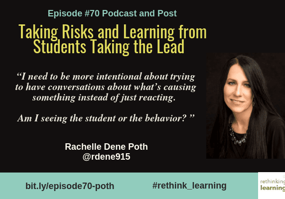 Podcast banner: education quote and woman's portrait