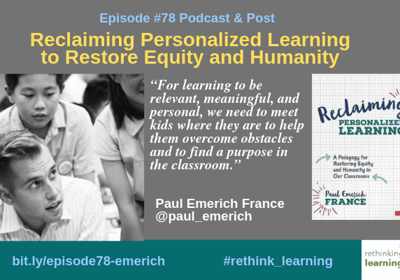 Reclaiming Personalized Learning podcast cover with classroom