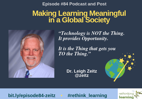 Podcast cover: Making learning meaningful, speaker portrait