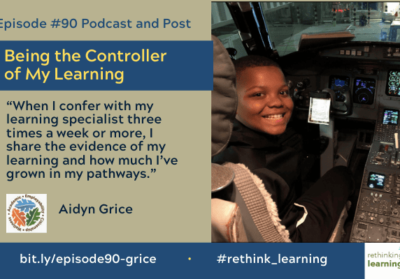 Podcast graphic: child in airplane cockpit