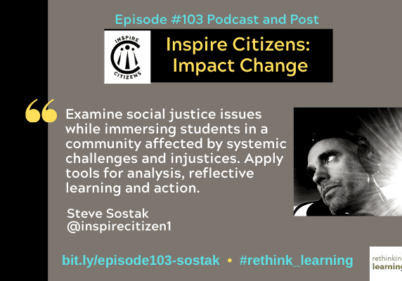 Inspire Citizens podcast slide about social justice