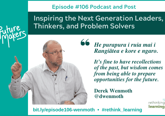 Podcast graphic: man pointing with quote