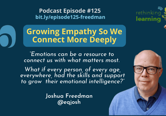 Podcast cover: headshot and empathy quote