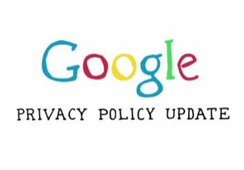 Privacy policy update text below Google logo
