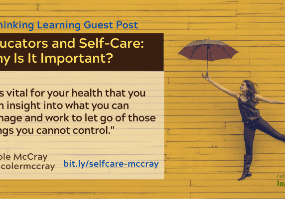 Educators and self-care guest post graphic