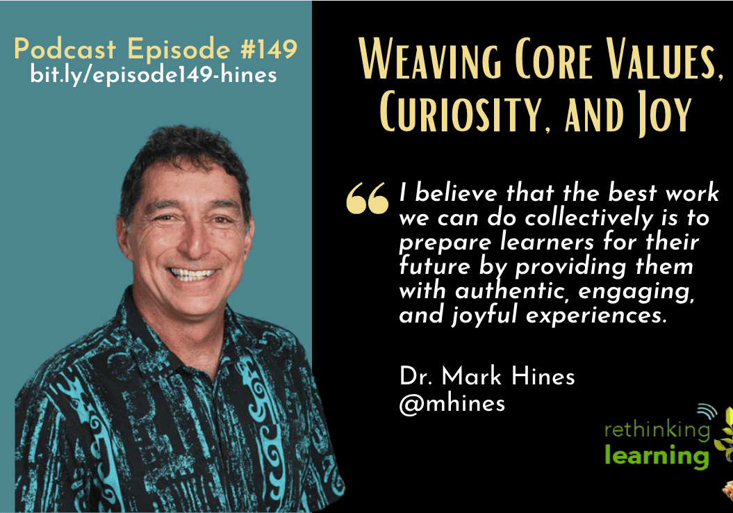 Podcast graphic: core values, curiosity, joy