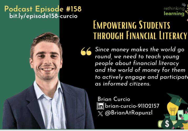 Podcast banner promoting student financial literacy