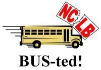 Yellow bus with NCLB text