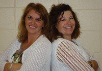 Happy women in matching outfits