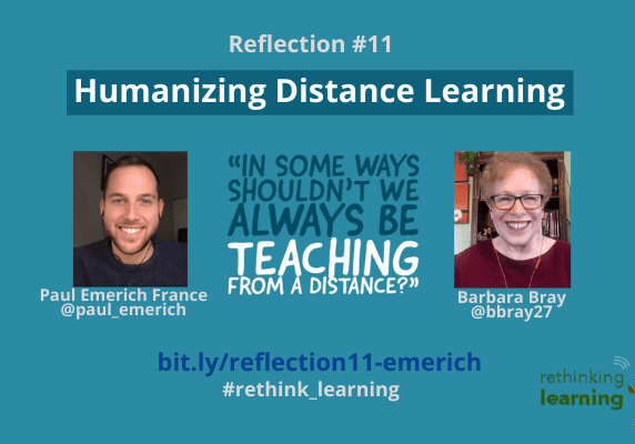 Humanizing distance learning webinar banner