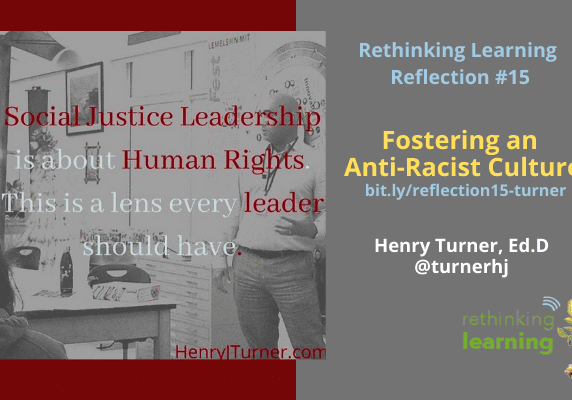 Social Justice Leadership poster fostering anti-racist culture