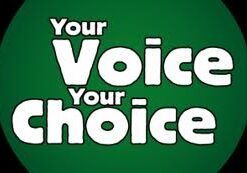 Empowerment slogan on green background