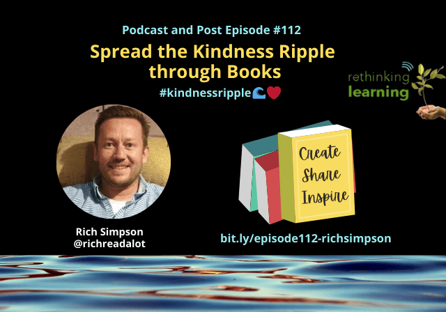Kindness podcast cover with headshot and books